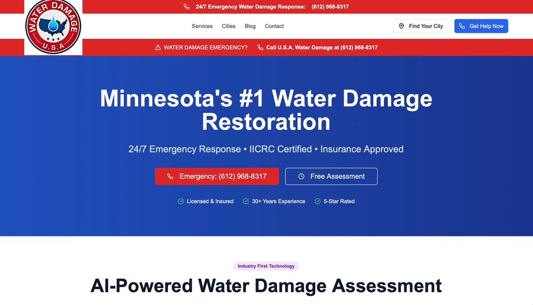 Cover photo of U.S.A. Water Damage